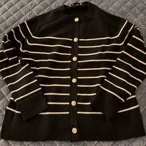 ZARA Black and White Stripes Women’s Sweater L